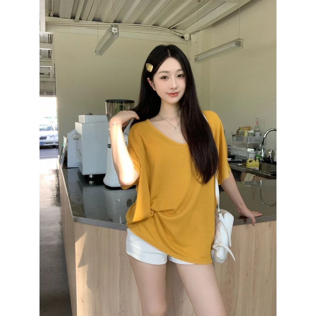 Trang phục nữ ViViApparel: Phong cách gợi cảm & sau lưng — Tay dơi, Cổ chữ V, Áo ngắn tay lệch vai; Áo thun mới về mùa hè — Áo thun che kín sang trọng, nhẹ