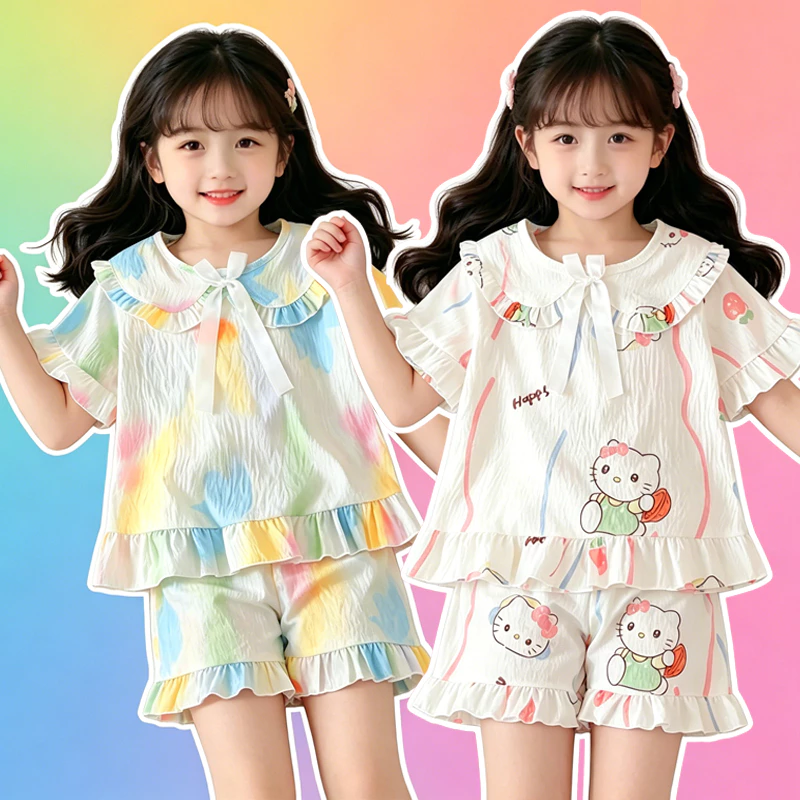 Phong cách giản dị Bộ đồ ngủ My Melody Homewear Set Dinosaur Shin-chan Print cho trẻ lớn tuổi