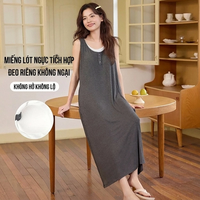 Đồ Ngủ Nữ 🌸Váy ngủ🌸có mút ngực Phong Cách Mùa Hè Ngọt Ngào & Thể Thao, Thoảng Mát