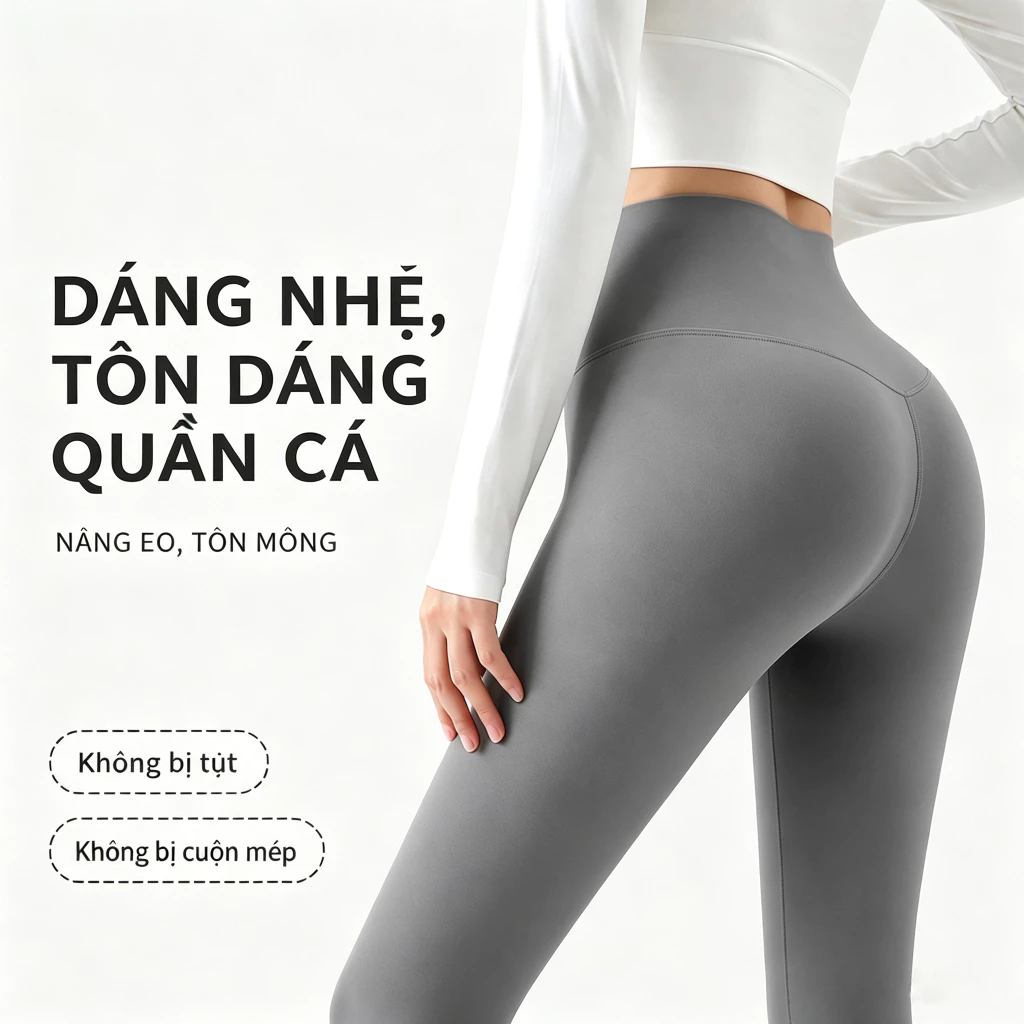 Quần Tập Thể Dục Eo Cao, dáng ôm ôm ôm hơn, định hình nâng hông, vải thun,Yoga và Tập Luyện