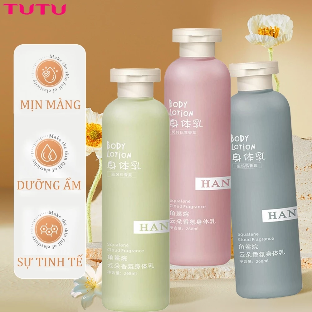 Squalane Fragrance Body Lotion 268ML Sữa Dưỡng Thể HANBOLI Toàn Thân  Dưỡng Ẩm Nhẹ Làm Mới Hương Vị Không Mồ Hôi Da Trẻ Hóa