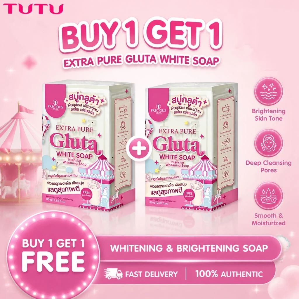 Xà Phòng 80g Glutathione + Niacinamide Rửa Mặt & Tắm Trắng Tặng Kèm Lưới Tạo Bọt Siêu Mịn Làm Sáng Da, Dưỡng Ẩm