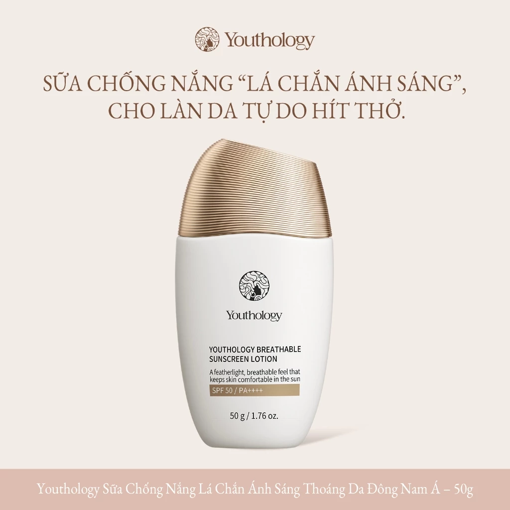 Kem chống nắng Youthology SPF50 + PA + + + + 50g-Light Non-Sticky, UVA / UVB Protection, Kiểm soát dầu Dưỡng ẩm, Thích hợp cho da nhờn và nhạy cảm