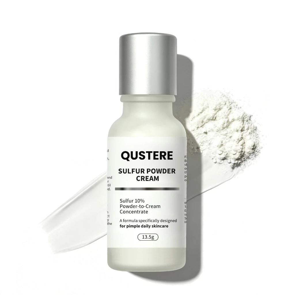 QUSTERE Sulfur Powder Cream 10% 13.5g – Kem Dưỡng Da Mặt Chứa Lưu Huỳnh, Chăm Sóc Da Dầu, Hỗ Trợ Cân Bằng Dầu, Phù Hợp Da Dễ Bị Khuyết Điểm