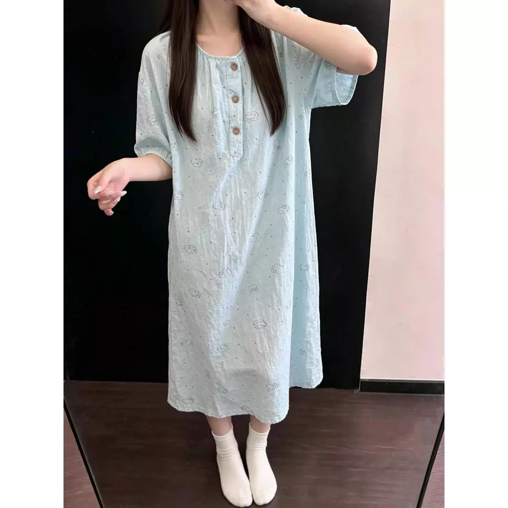 Váy ngủ mùa hè - Chất cotton bông cao cấp, siêu mềm mịn, thoáng khí - Dáng dài thướt tha - Phong cách nữ sinh tươi trẻ, dễ thương - Mẫu hot trend 2026 - Freeship toàn quốc