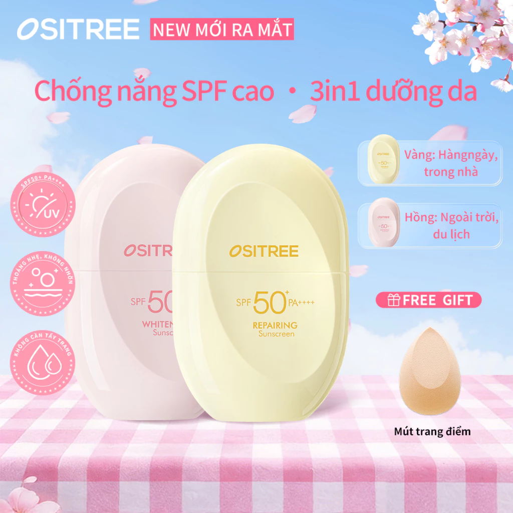 [LIVE x Ositree]Kem Chống Nắng LIVE2 Ositree SPF + + + + Chống Nắng Công Suất Cao Ngoài Trời Thích Hợp Nhẹ Không Dính 3.0 Kem Chống Nắng