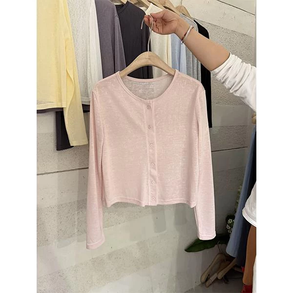 【 Seeyou studio 】 Áo len cardigan chống nắng co giãn mùa hè 2026 mới dành cho nữ