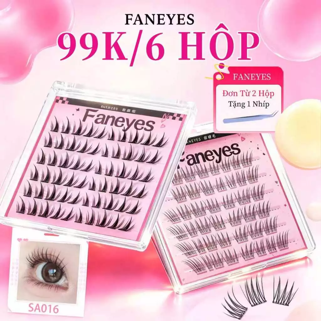 【99K/6hộp】Mi giả sẵn keo Cần thiết cho đi làm cong xinh tự nhiên dài dày có dải keo sẵn dễ mang theo nhiều kiểu lựa chọn cần thiết cho trang điểm hoàn hảo dễ dùng bền lâu không rơi