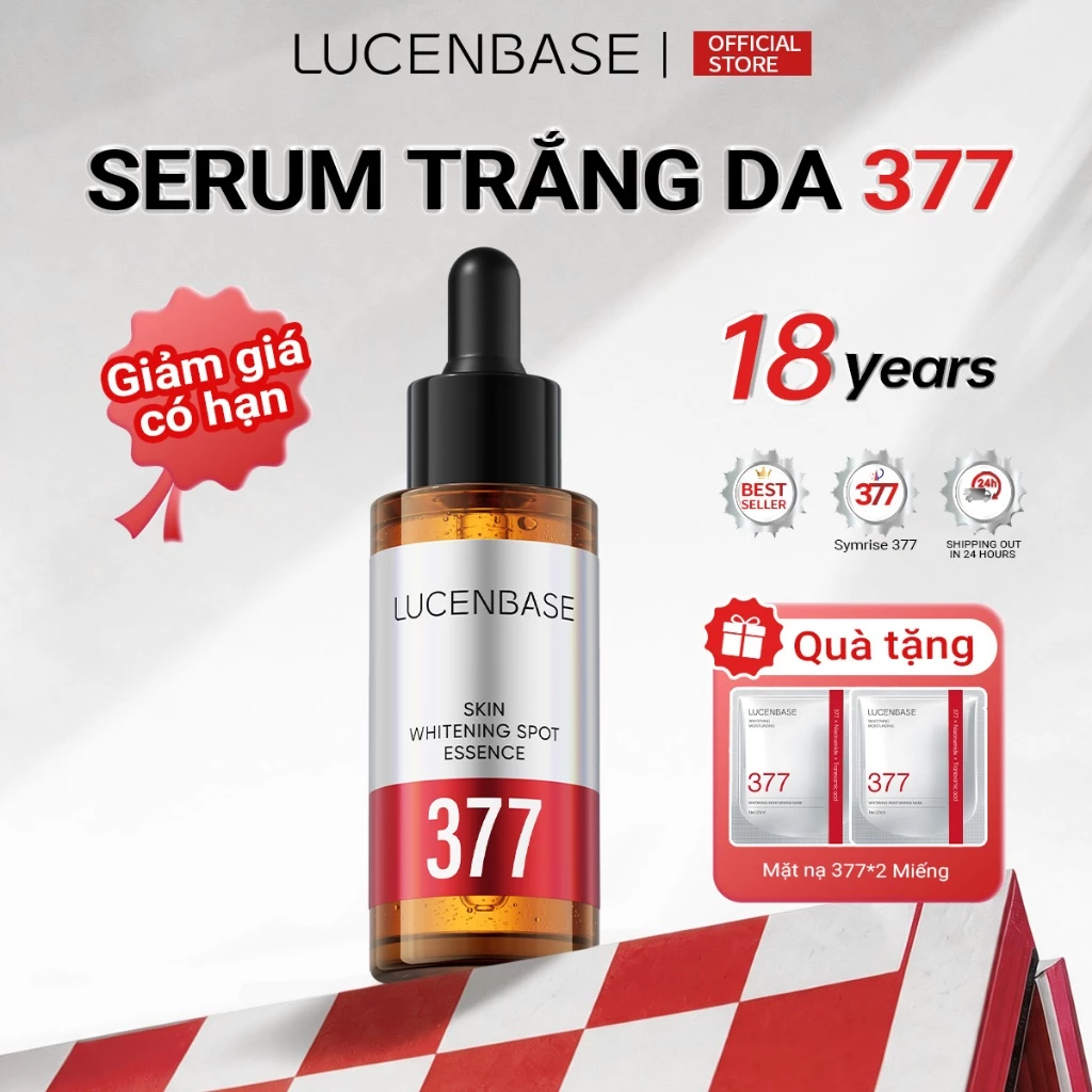 [KOL Exclusive] -LUCENBASE Mua 1 Tặng 2 Tặng 377 Serum Làm Trắng Da & Tẩy Vết Thâm 30ml