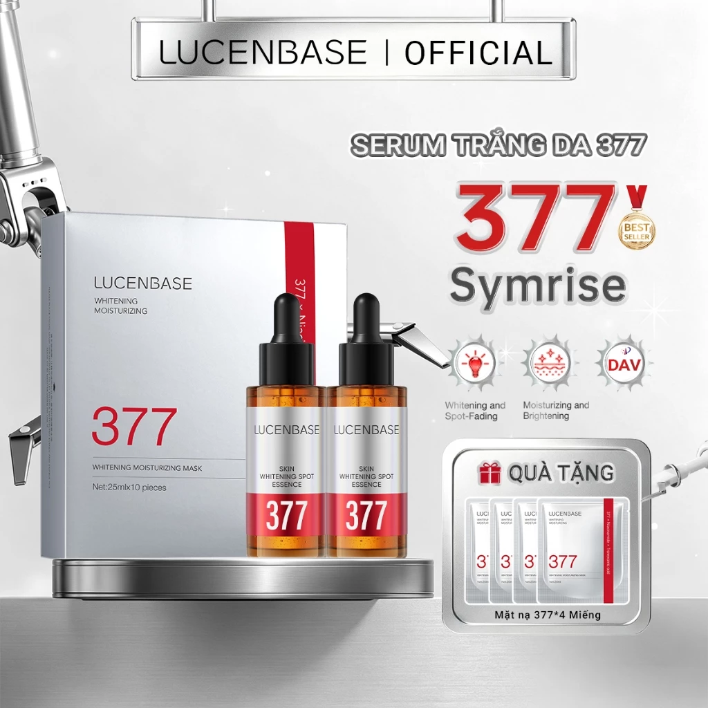 Tinh chất làm trắng da LUCENBASE 377 - Serum làm sáng da cường độ cao, đốm đen & tông màu da buổi tối - 30ml [Mua 2 tặng 4]
