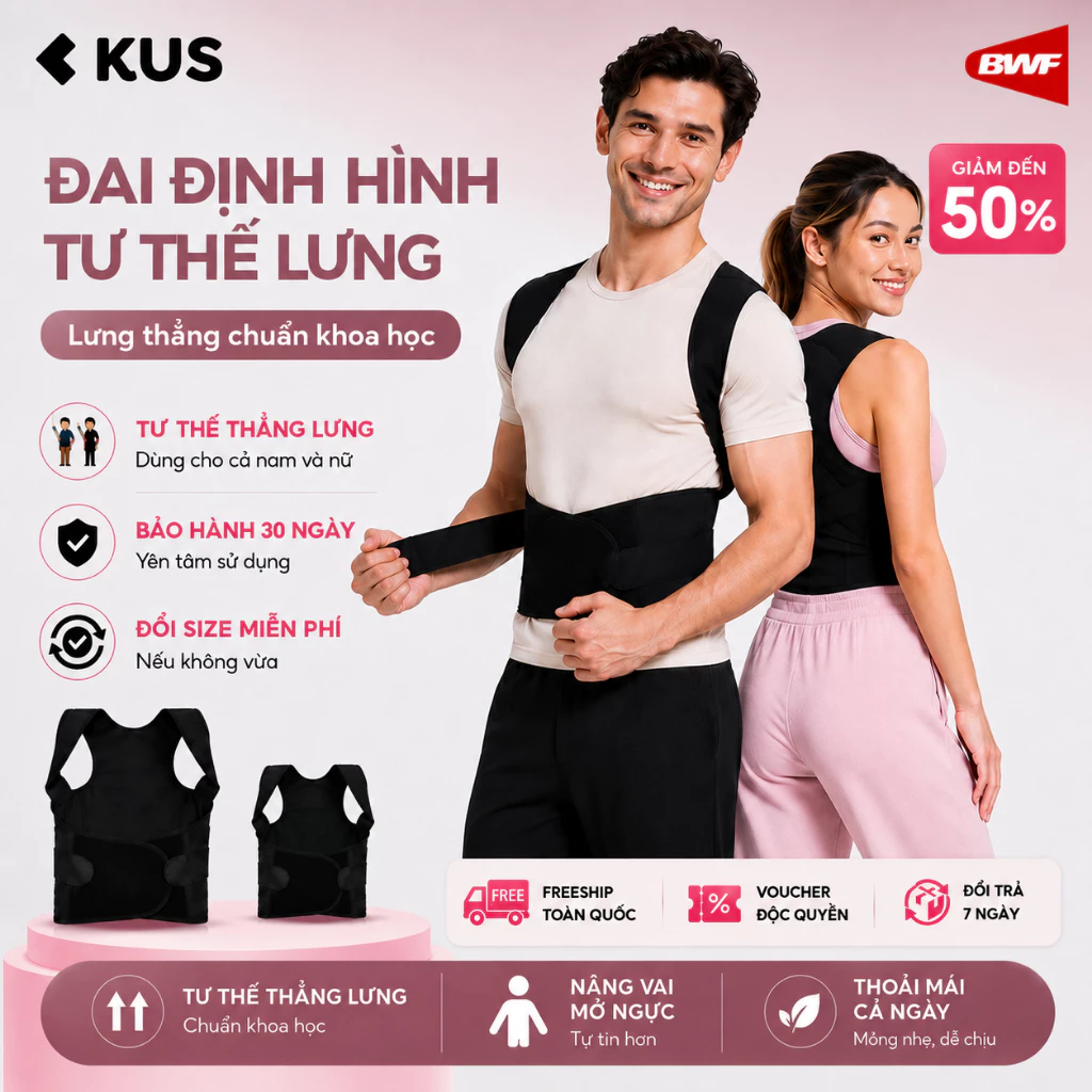 Đai Bảo Vệ Vòng 1 Chống Gù Lưng Nữ Nam Hỗ Trợ Định Hình Tư Thế, Nẹp Thẳng Lưng, Nâng Đỡ Ngực Khi Tập Gym & Yoga