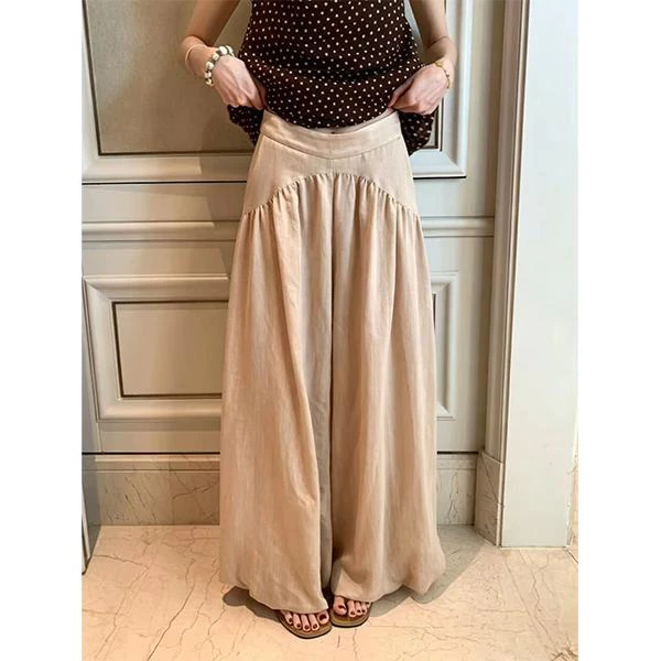 [Seeyou studio] Skort ống rộng chảy mới mùa xuân hè, quần dáng rộng nhẹ dành cho nữ Slim Đa năng có dây kéo lưng5762