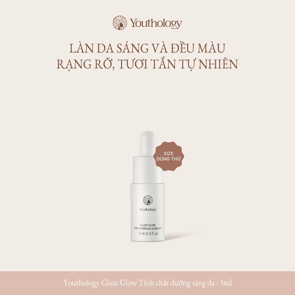 Youthology Glaze Glow Serum Mini 5ml Dưỡng Sáng Da Làm Đều Màu Da Giảm Xỉn Màu Cấp Ẩm Phục Hồi Da