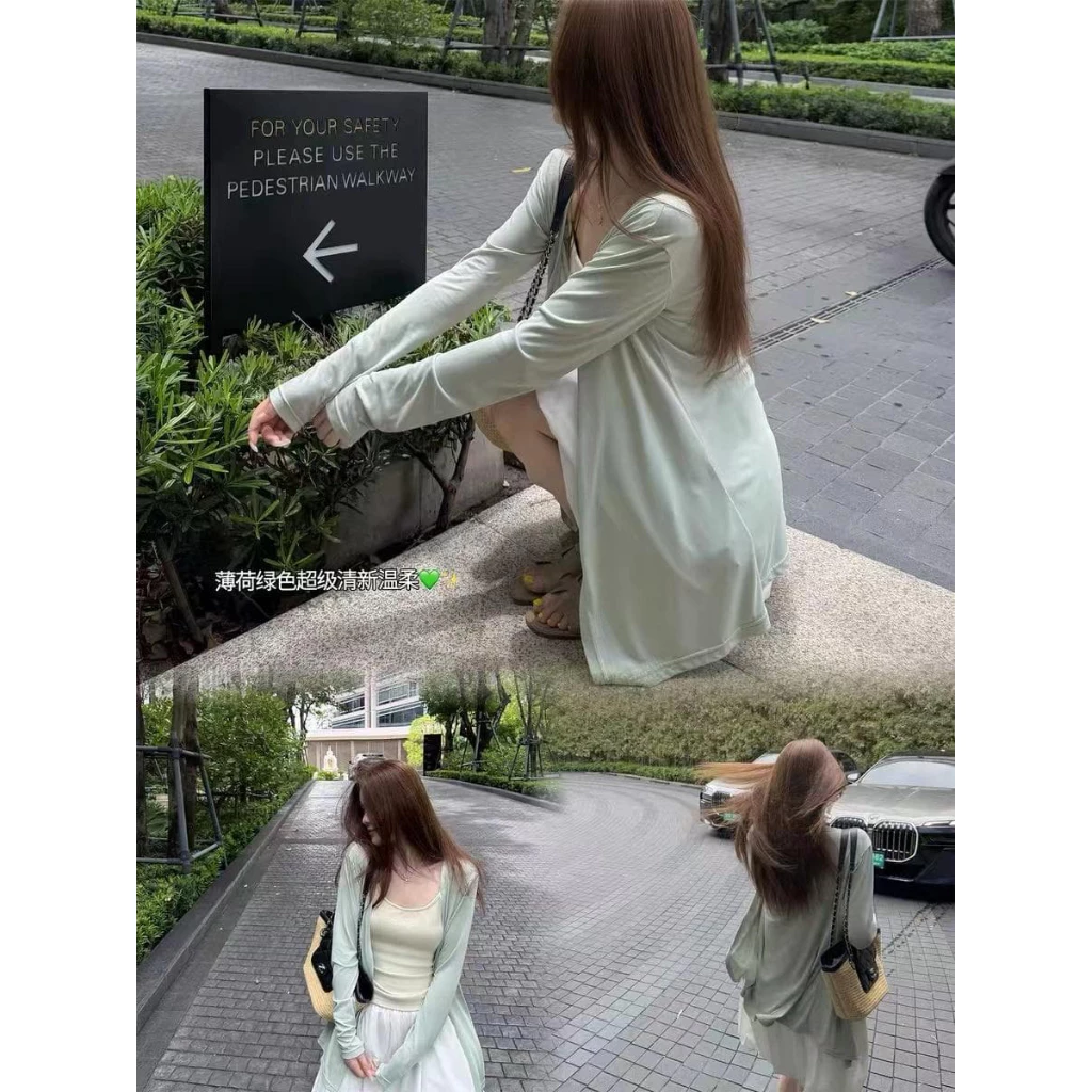 [Seeyou studio] Áo len dệt kim đa năng phong cách tối giản mới của Hàn Quốc dành cho nữ, xếp lớp thông thường nhẹ nhàng không nút Top6145