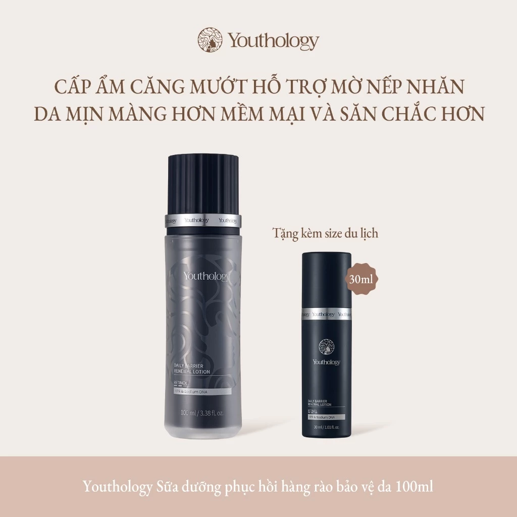 Youthology Retinol Daily Barrier Repair Lotion 100ml Kem Dưỡng Chống Lão Hóa Cấp Ẩm Phục Hồi Hàng Rào Da Hỗ Trợ Mờ Nếp Nhăn
