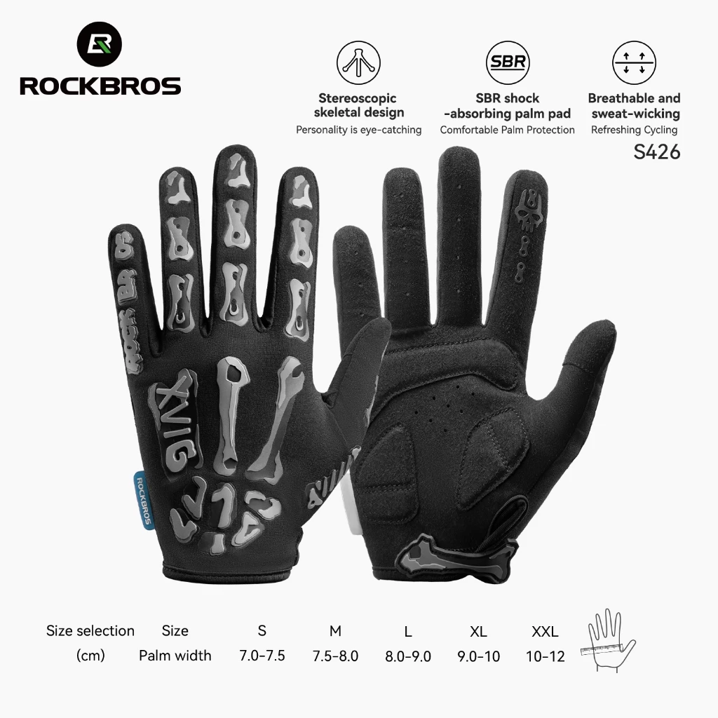 Găng Tay Xe Đạp ROCKBROS Dài Tay Chống Nắng Chống Sốc Chống Trượt Cảm Ứng Thoáng Khí Cho Nam Nữ