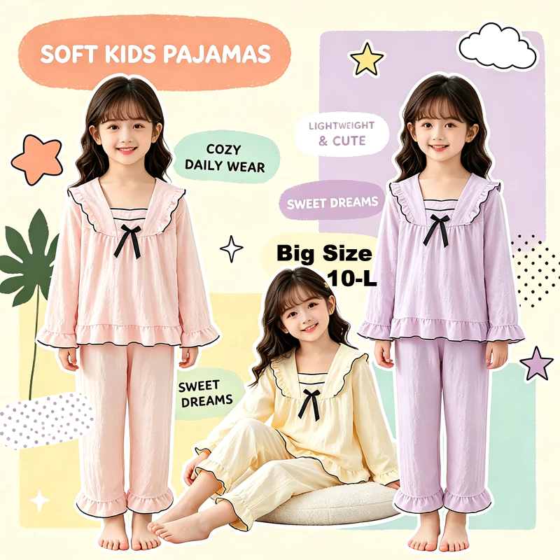 Bộ Đồ Ngủ Trẻ Em Bé Gái Size Lớn Thường Ngày Mùa Hè Bộ Đồ Ngủ Mềm Nhẹ Cho 10-13 Tuổi