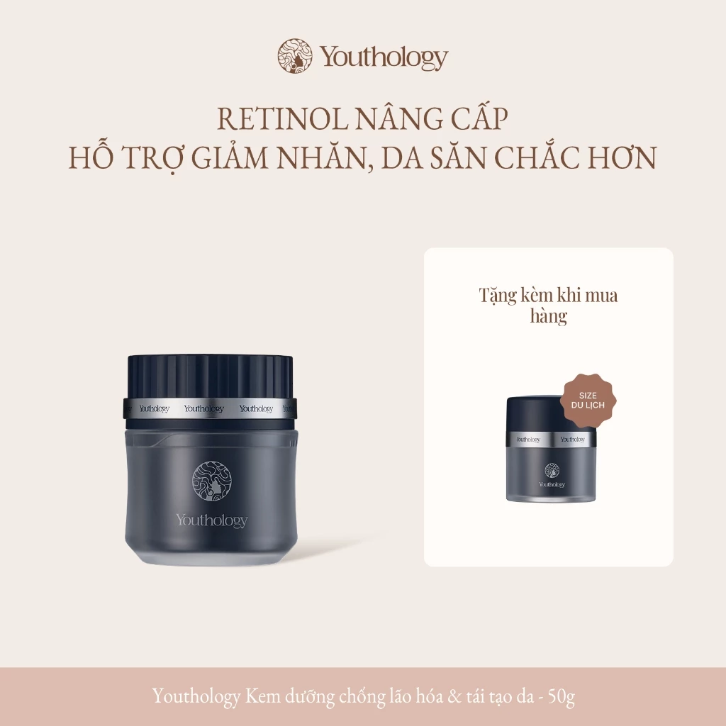 Youthology Kem Dưỡng Chống Lão Hóa Retinol Pro 50g Giúp Giảm Nếp Nhăn Làm Căng Mịn Da Phục Hồi Độ Đàn Hồi Da