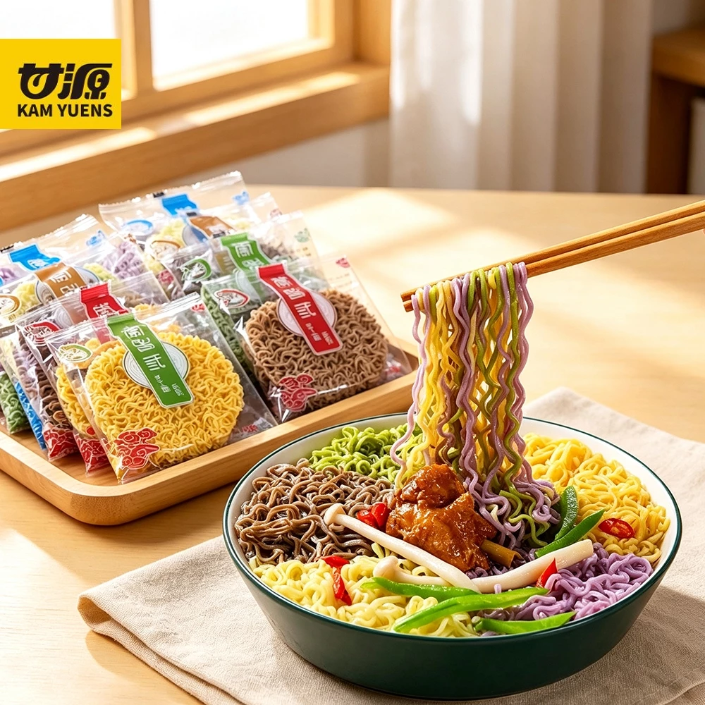 15 gói Mì Soba Mì Ăn Liền Không Khô Mì Đường Cay Mì Nhiều Màu Sắc Mì Rau Củ Đóng Gói Riêng Khoai Tây Tím Cà Rốt Rau bina