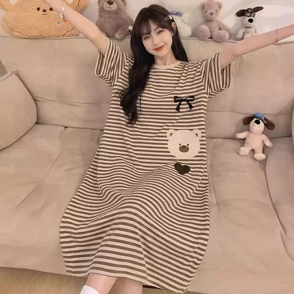 [100% COTTON – RỘNG RÃI – SIZE LỚN] Đầm ngủ dài mùa hè mỏng mát siêu rộng cho nữ – Đồ ngủ tại nhà phong cách ngọt ngào, thời trang, cá tính. Dành riêng cho nàng yêu thích sự thoải mái và độc đáo