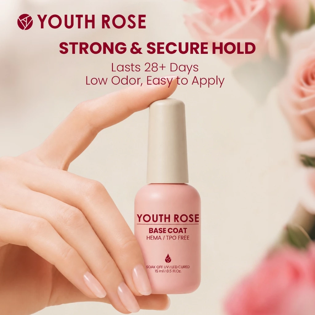 Youth Rose Hema&Tpo FREE 15ml base coat Top sơn móng Cứng cứng móng hoa hồng Móng Hoa Hồng chính hãng mẫu mới
