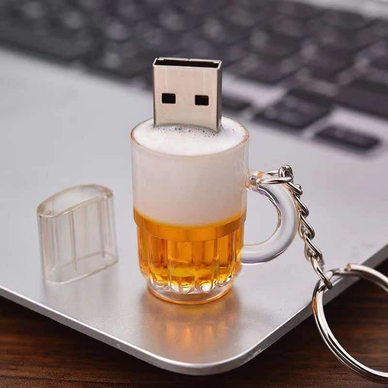 Ổ Đĩa Flash USB 1GB 2GB 4GB 8GB 16GB 32GB 64GB 128GB 1TB 2TB Chai Bia Vàng USB 2.0