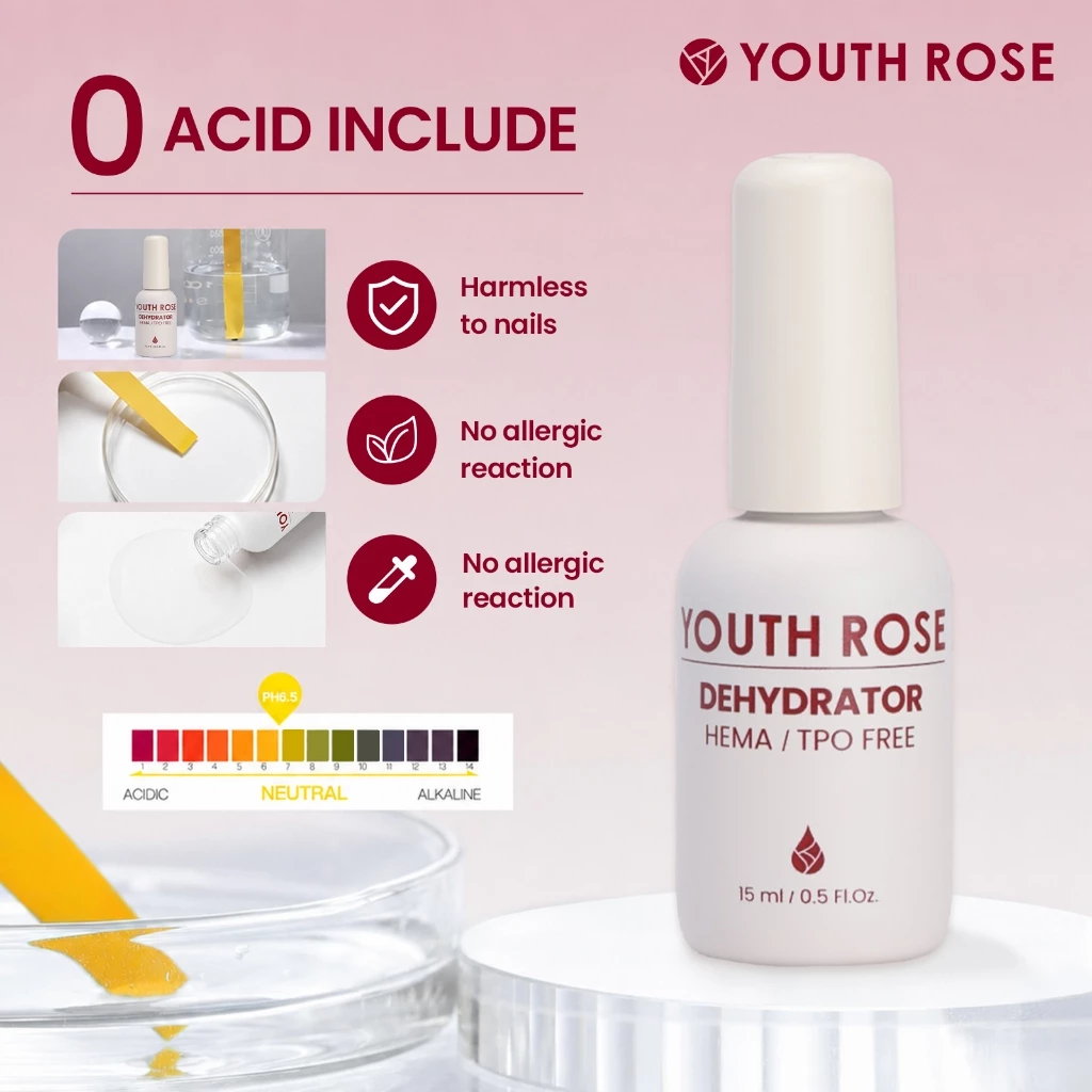 YouthRose HEMA & TPO FREE Nước Cân Bằng Móng 15ml Nail Dehydrator Chuẩn Bị Móng Giảm Bong Tróc Chính Hãng