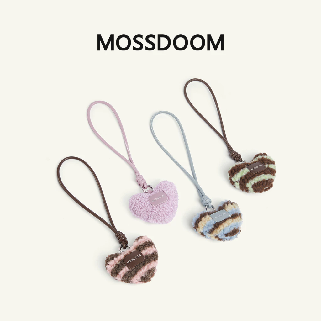 MOSSDOOM Maris Charm Mặt dây chuyền hình trái tim dễ thương dùng để trang trí túi xách