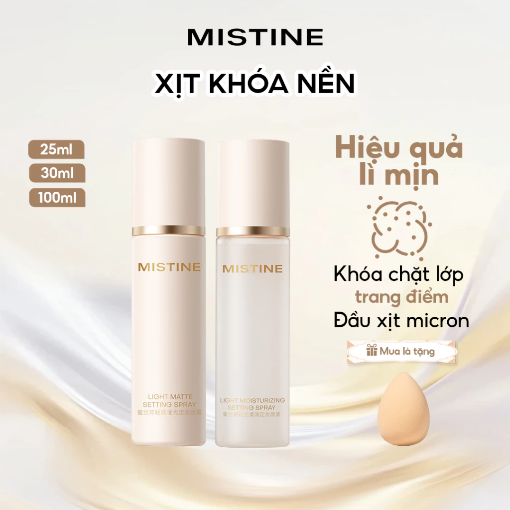 xịt khoá makeup Mistine xịt khoá nền 100ml/30ml/25ml Hiệu quả lì mịn