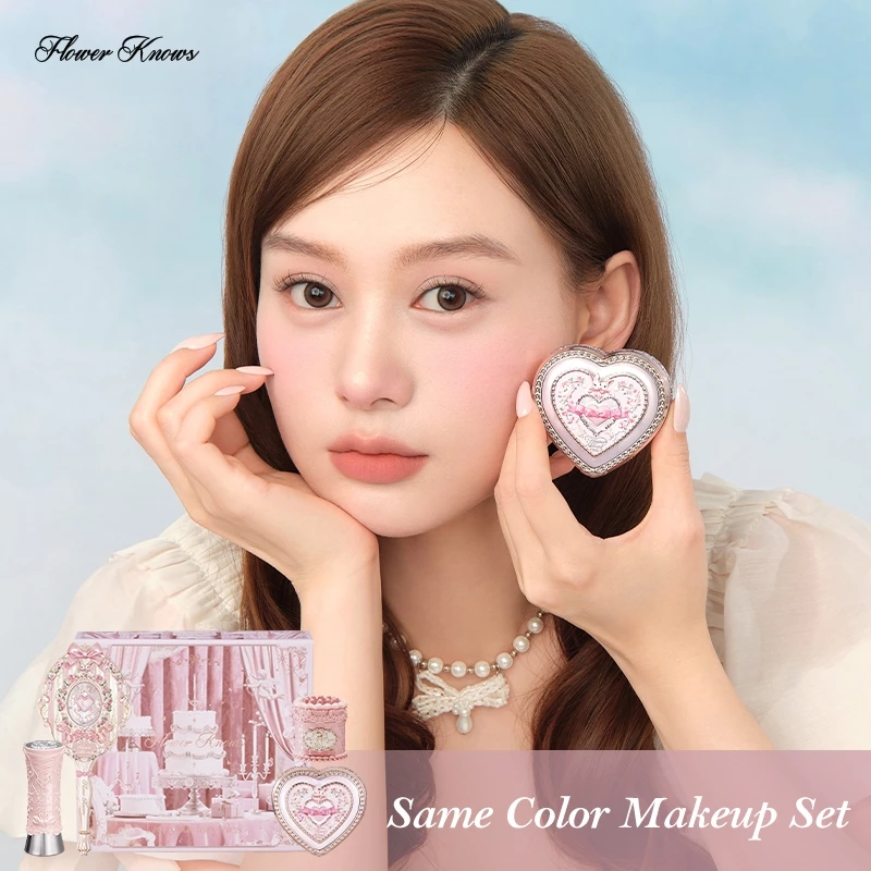 Set Mỹ Phẩm Phấn Má Hồng Và Son Bóng FLOWER KNOWS làm quà tặng