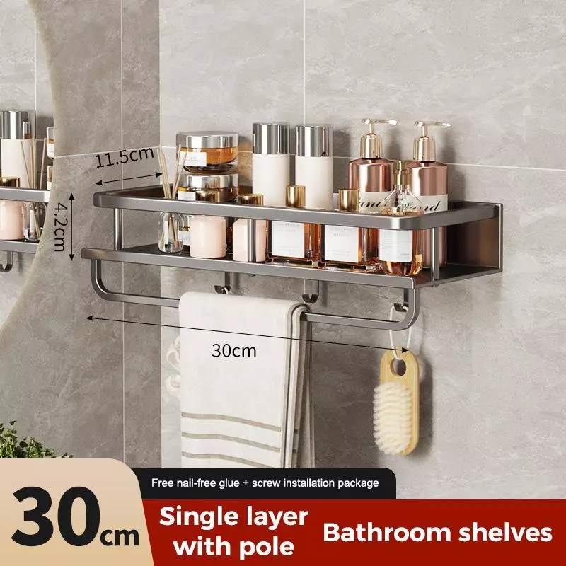 GUOUQNA Nhà Bếp Treo Tường Kệ Bảo Quản Nhôm Chống Rỉ Đa Năng Ra Cho Phòng Tắm Tổ Chức