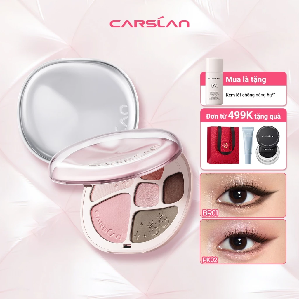 Bảng Phấn Mắt 6 Màu Carslan 9g Một Bảng Đa Năng Phù Hợp Cho Newbie
