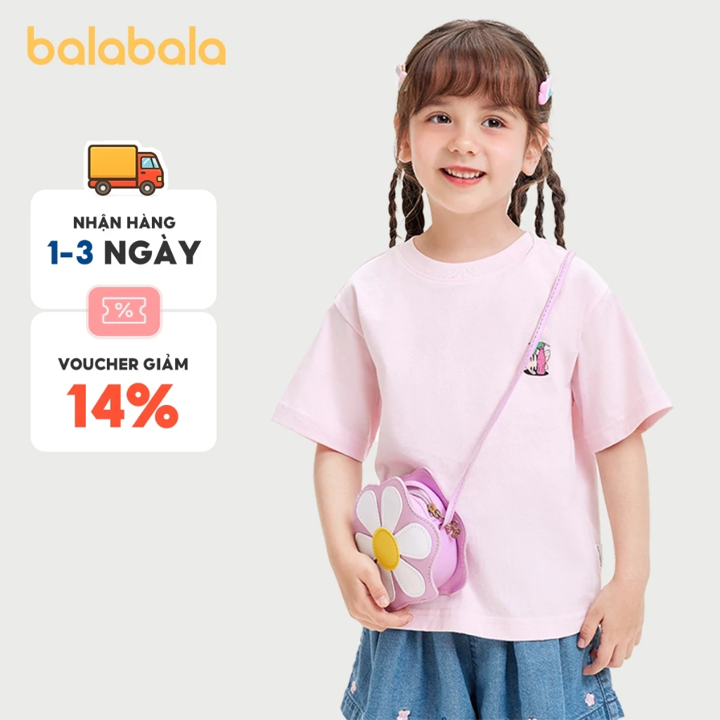 balabala Trẻ Em Quần Áo Bé Trai Áo Thun Tay Ngắn 2024 Mùa Hè Mới Cotton Bé Gái Bé Trai Lớn Áo Mềm Mại Thoáng Khí Dễ Phối Đồ
