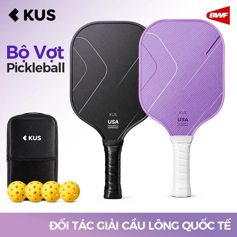 Vợt Pickleball Bền Đẹp Mặt Nhám Siêu Nhẹ - Bộ 2 Cây Kèm Túi & 4 Bóng, Phù Hợp Cho Cả Người Lớn Và Trẻ Em