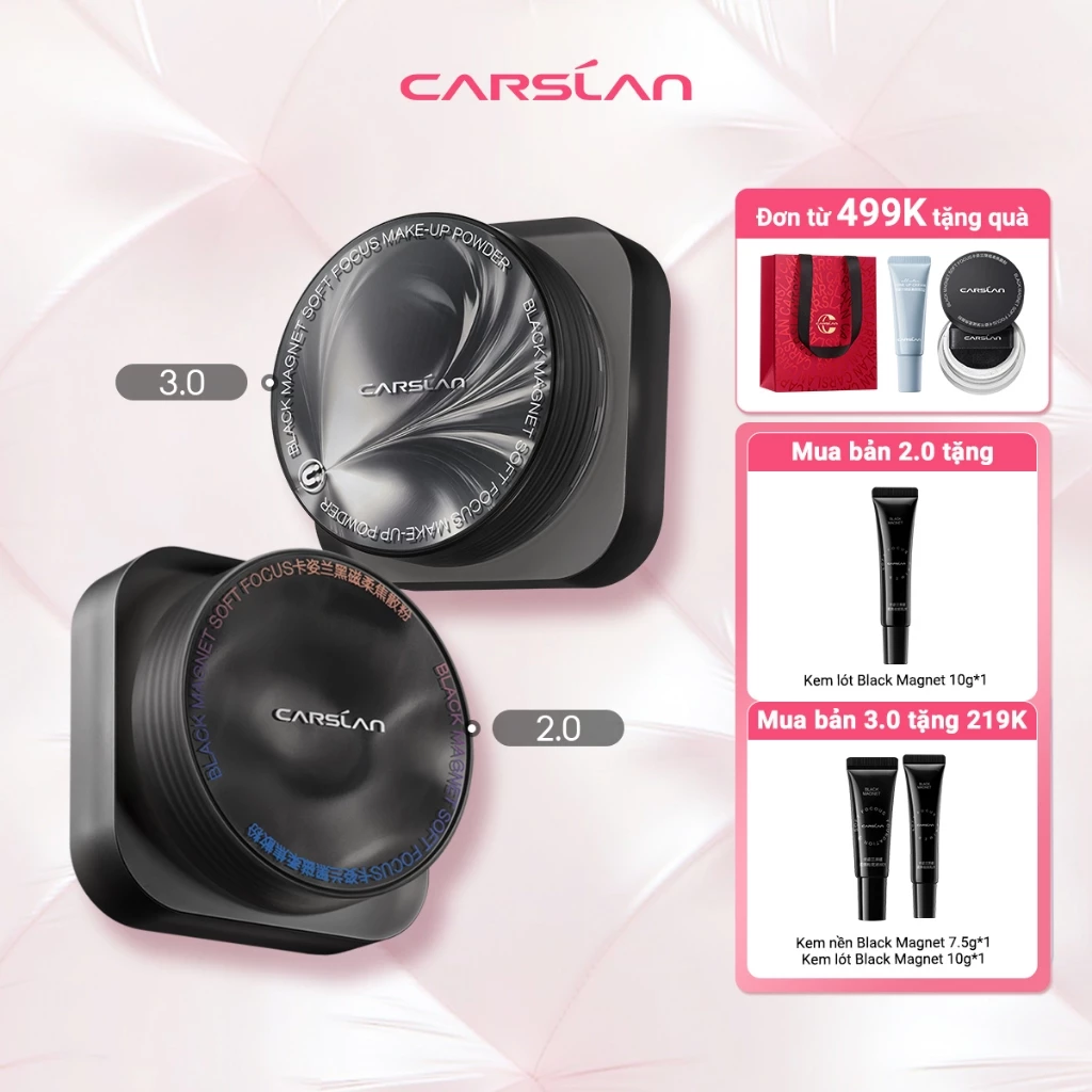 [Lucie] Phấn phủ Black Magnet Carslan Phiên Bản Mới 2.0 Kiềm Dầu Và Lành Tính Với Da Hơn 8g