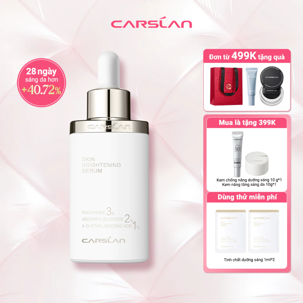 Tinh chất dưỡng sáng da Carslan mờ thâm mờ tàn nhang  28 ngày da nhạy cảm yên tâm sử dụng 30ml