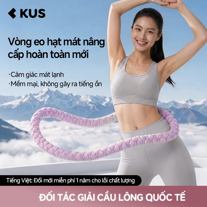 òng Lắc Eo Giảm Cân Cát Sắt Freesize Bọc Vải Dệt Kim Cao Cấp, Tăng Cường Đốt Mỡ Bụng, Định Hình Eo Thon Săn Chắc, Hỗ Trợ Tập Gym & Yoga Tại Nhà