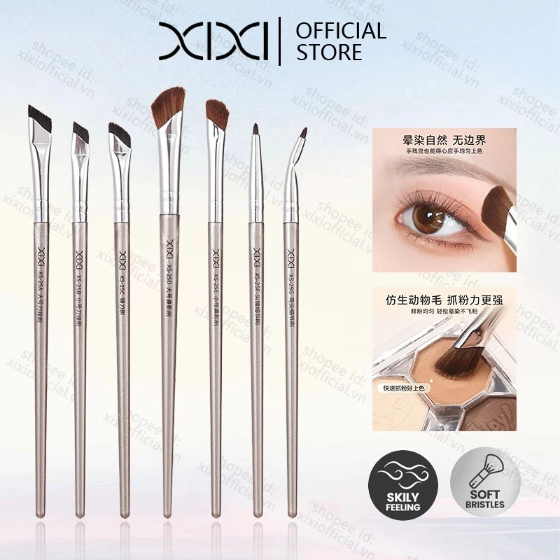 Bộ cọ trang điểm mắt XIXI, Bàn chải trang điểm chuyên nghiệp, Bàn chải pha trộn mắt tổng hợp Bàn chải phấn mắt Máy cạo râu lông mày NO.XS-25