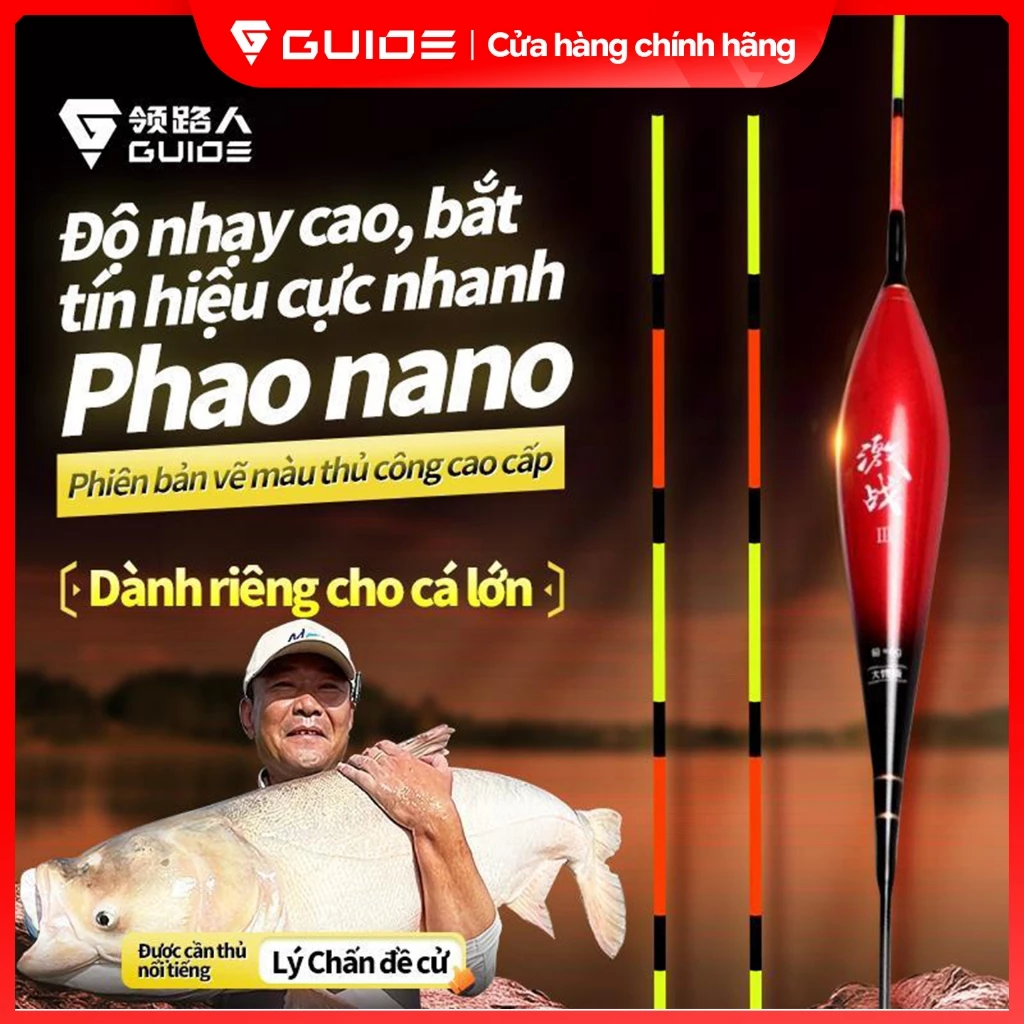 Guide - Phao câu đài săn hàng Kích Chiến Thế hệ 3, phao săn câu đài siêu nhạy, gia cố 3 mắt tăm phao, sử dụng chất liệu nano cao cấp, truyền tín hiệu chuẩn xác, bắt mắt dễ nhìn