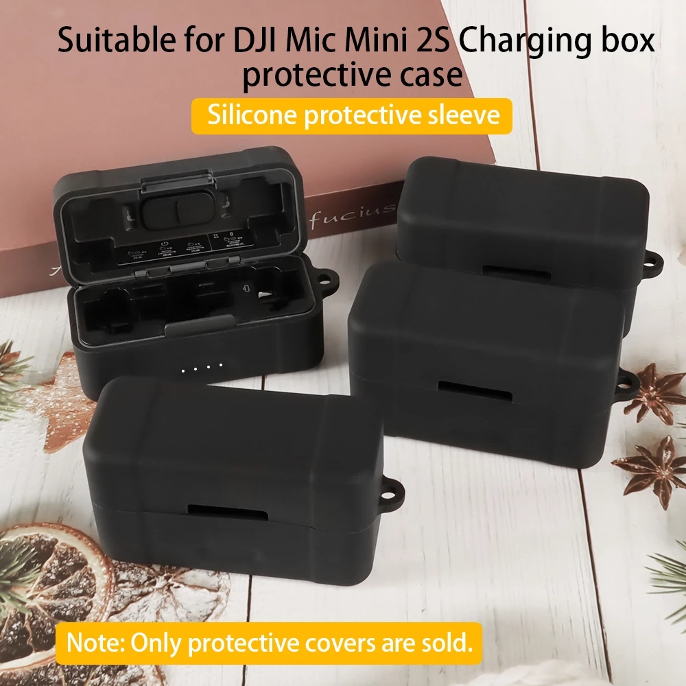 Vỏ Silicon bảo vệ hộp sạc DJI Mic Mini 2S, chống rơi chống sốc