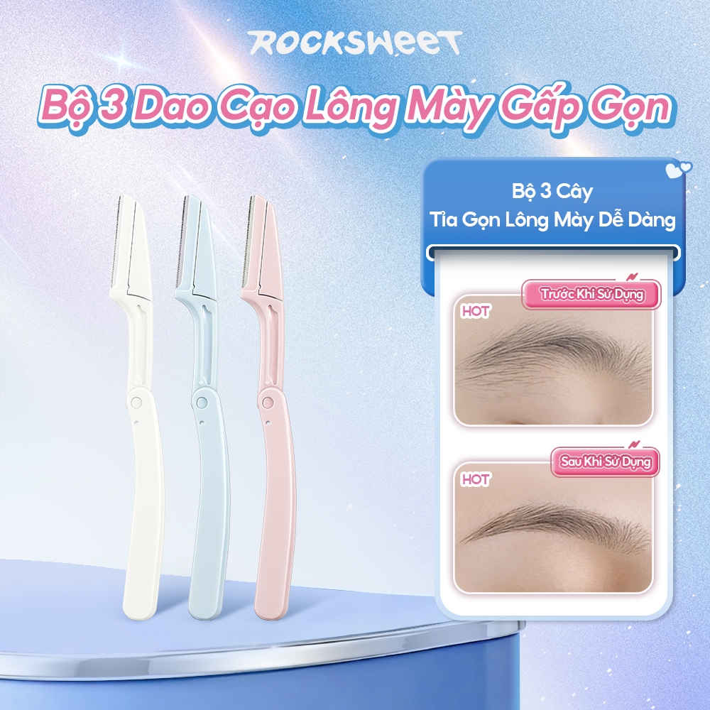 Bộ tông đơ lông mày ROCKSWEET 3 món
