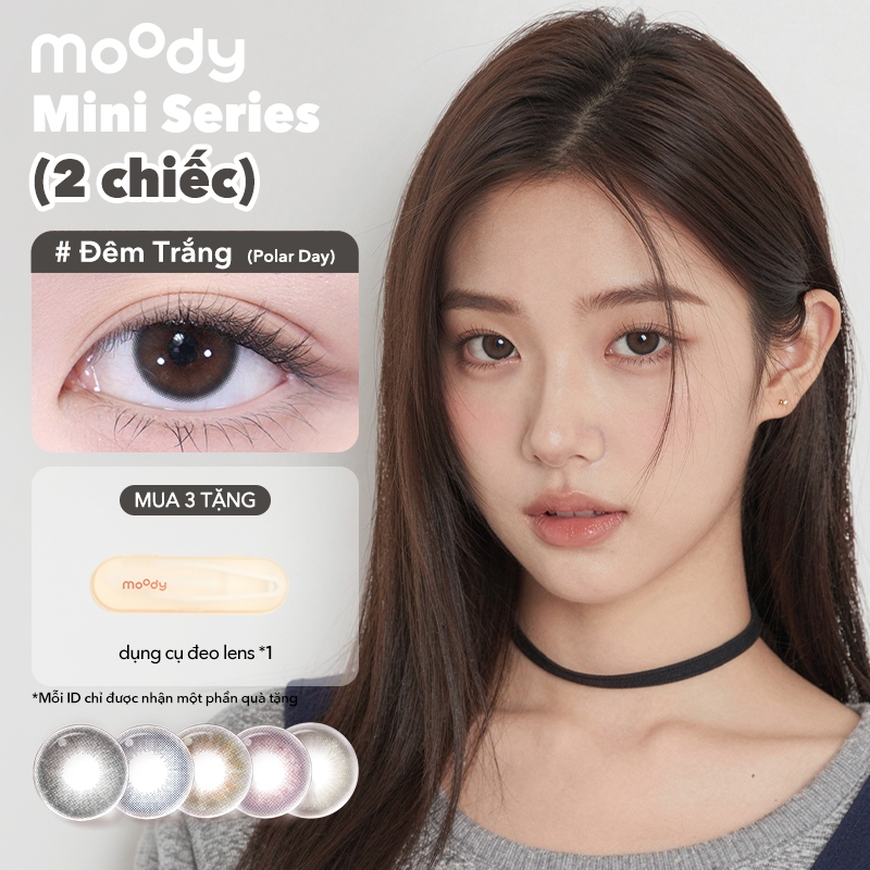Set 2 chiếc kính áp tròng Moody 14.2mm Nâu Sa Mạc lens 1 ngày thuộc bộ sưu tập…
