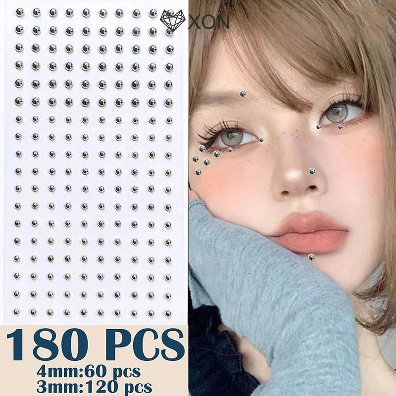 ⚡12h⚡[XON] Kim Cương Sticker Giả Mũi Stud Tự Dính Thạch Không Xuyên Mắt Tai Mặt Cơ Thể Đồ Trang Sức Cho Phụ Nữ Sticker [Mina]