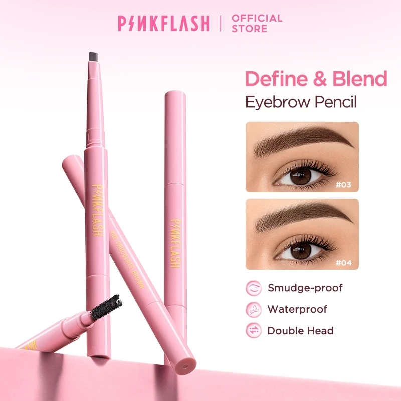 PINKFLASH Chì kẻ lông mày dạng vặn tự động chống thấm nước lâu trôi 8h cao cấp