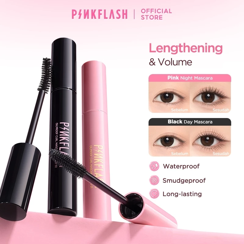 PINKFLASH #OhMyWink Mascara Chuốt Mi Ngày Và Đêm Chống Nước Tiện Dụng Chất Lượng Cao