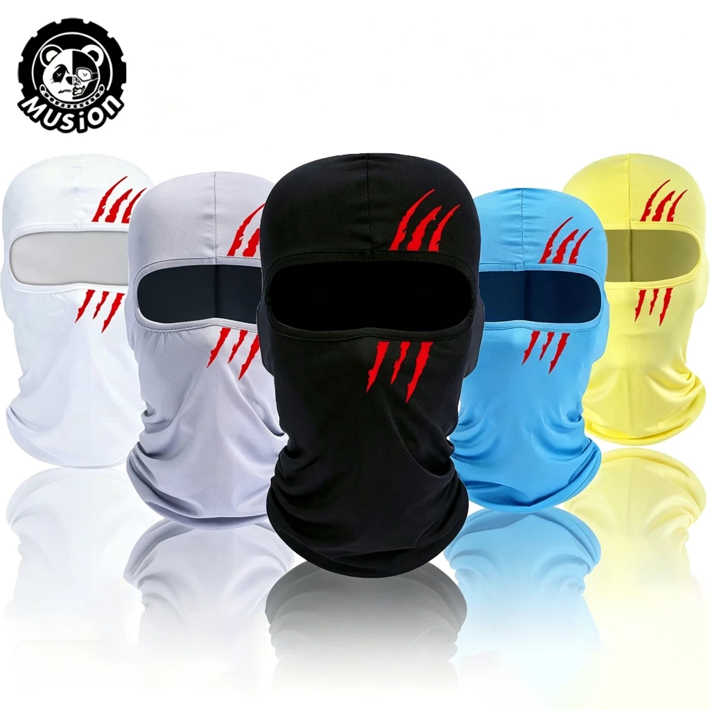 Musion Claw Scratch Print Balaclava Mặt nạ có thể tái sử dụng Full Head Neck CoverUV Bảo vệ xe máy Đi xe đạp Mặt nạ trượt tuyết cho thể thao ngoài trời
