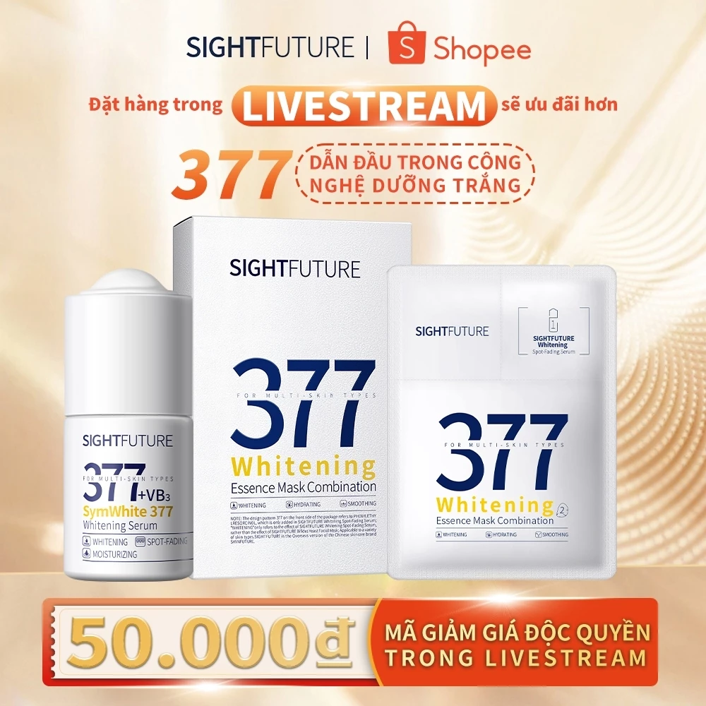 [LIVE] SIGHTFUTURE 377 serum SymWhite 18ml & Whitening Mặt làm trắng da