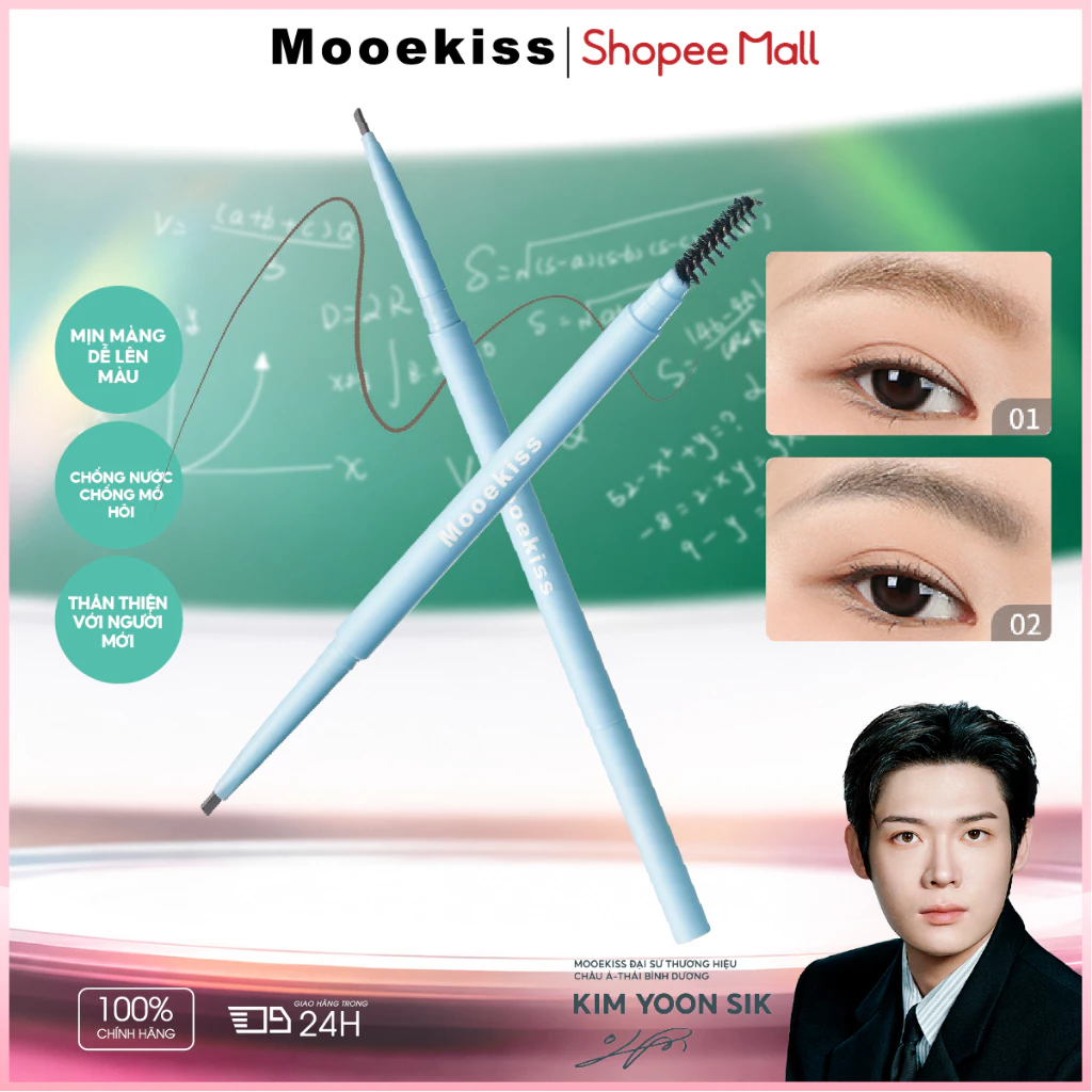 Chì Kẻ Mày Mooekiss 0.1g, Chống Nước Mồ Hôi, Không Lem, Lên Màu Tự Nhiên, Dễ Dùng, Chống Nước, Chống Mồ Hôi, Không Lem, Tự Nhiên, Siêu Mảnh, Tạo Sợi