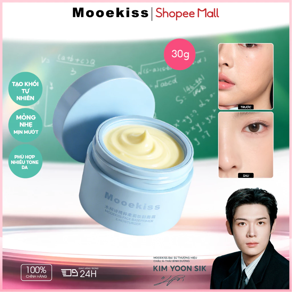 Kem Lót Mooekiss Essence, Dưỡng Ẩm, Làm Mịn Da, Thu Nhỏ Lỗ Chân Lông, Bám Nền, Lâu Trôi