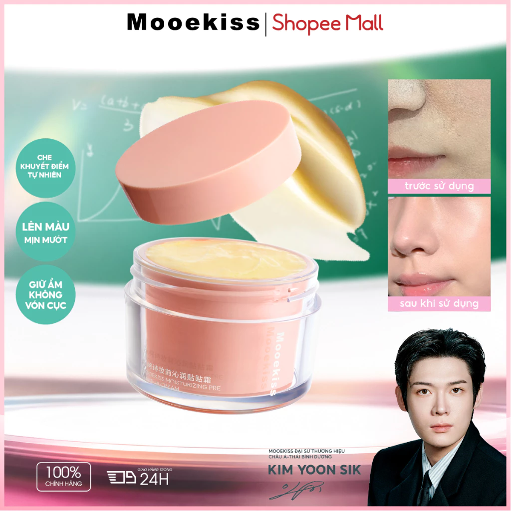 [KOL] Kem Lót Mooekiss Dưỡng Ẩm, Kiềm Dầu, Làm Mịn Da, Bám Nền, Lâu Trôi [KIM YOON SIK]